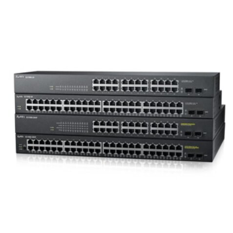 GS-1900-48HP - SWITCH WEB MANAGED 48 PORTE GIGABIT (24 POE EROGAZIONE FINO A 170W) + 2 PORTE SFP GIGABIT - SUPPORTO IPV6, VLAN - RACK