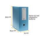 Scatola progetto Holos D15 azzurro in plastica riciclata