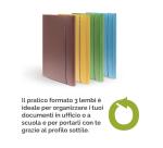 Cartella 3 lembi Holos giallo in plastica riciclata