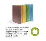 Cartella progetto Holos 3 marrone in plastica riciclata