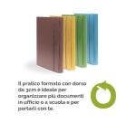 Cartella progetto Holos 3 azzurro in plastica riciclata