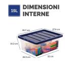 Contenitori Plastica c/cop 15 Litri