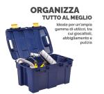 BAULE PORTAOGGETTI azzurro 40Lt