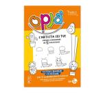 Oplà album da disegno per bambini 5-10 anni composto da 18 illustrazioni  50 fogli bianchi e 100+ contenuti digitali da scaricare.