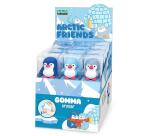 Gomma tridimensionale  Arctic friends  in 3 colori assortiti.