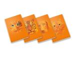 CF10 QUADERNO MONOCROMO ORANGE A4 100GR RIGATURA 5M FF. 38+R COVER PLASTIFICA OPACA+SERIGRAFIA LUCIDA SPESSORATA FANTASIE ASSORTITE