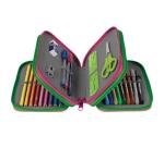 ASTUCCIO 3 ZIP MASCOTTE PELIKAN 18 MATITE COLORATE+18 PENNARELLI IN DISPLAY