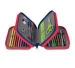 ASTUCCIO 3 ZIP MONSTERS PELIKAN  18 MATITE COLORATE+18 PENNARELLI IN DISPLAY
