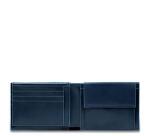 Piquadro PU1392B2R/BLU wallet/card case/travel document holder Blue Leather, Polyester