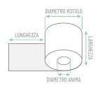 Rotolo per Pos - carta termica BPA free - 57 mm x 25 mt - 55 gr/m2 - diametro esterno 45 mm - anima 12 mm - Rotolificio Pugliese - blister 10 pezzi