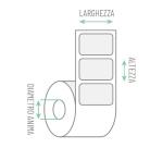 24 ROTOLI ETICHETTA TERMICA MM 100 X 72 ROT. 500 ET. F.40