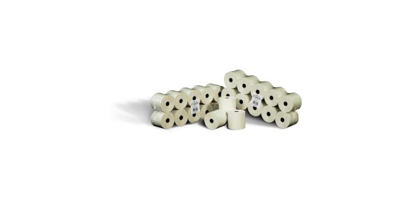 Rotolo per bilancia - carta termica BPA free - 57,5 mm x 30 mt - diametro esterno 50 mm -  55 gr - anima 12 mm - Rotomar - blister 10 pezzi