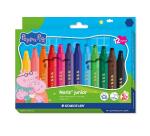 12 pennarelli esagonali extra jumbo Peppa Pig in colori assortiti  tratto largo