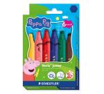 6 pennarelli esagonali extra jumbo Peppa Pig in colori assortiti  tratto largo