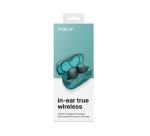 GLASSSOUND - Auricolare True wireless con design trasparente, capsule IN-EAR, microfono integrato in entrambi gli auricolari, tasti touch multi funzione, cavo USB-C incluso
