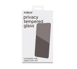 PRIVACY FULL GLASS - Vetro 9H con effetto Privacy e bordo colorato nero compatibile con Samsung Galaxy S25+ 5G