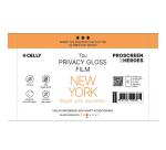 PROFILMPRO PRIVACY GLOSSY - Pellicola trasparente lucida da 5 pezzi con effetto Privacy compatibile con il plotter ProScreenPro - NEW YORK (PROSCREEN ZHEROES)