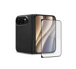 FULLGLASS - Vetro 9H con bordo colorato nero compatibile con Apple iPhone Duo [IPHONE 18 CASES]
