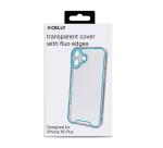 GLOW - Cover trasparente in TPU con bordi che si illuminano al buio compatibile con Apple iPhone 16 Plus [IPHONE 16 CASES]