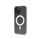 GELSKINMAG - Cover morbida trasparente in TPU, compatibile con la tecnologia Magsafe, anello magnetico color Bianco per Apple iPhone 15 Pro [IPHONE 15 CASES]