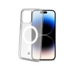 GELSKINMAG - Cover morbida trasparente in TPU, compatibile con la tecnologia Magsafe, anello magnetico color Bianco per Apple iPhone 15 Pro [IPHONE 15 CASES]