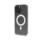 GELSKINMAG - Cover morbida trasparente in TPU, compatibile con la tecnologia Magsafe, anello magnetico color Bianco per Apple iPhone 15 Pro Max [IPHONE 15 CASES]