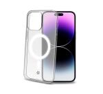 GELSKINMAG - Cover morbida trasparente in TPU, compatibile con la tecnologia Magsafe, anello magnetico color Bianco per Apple iPhone 15 Pro Max [IPHONE 15 CASES]