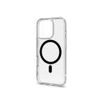 GELSKINMAG - Cover morbida trasparente in TPU, compatibile con la tecnologia Magsafe, anello magnetico color Nero per Apple iPhone 16 Pro [IPHONE 16 CASES]