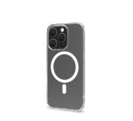 GELSKINMAG - Cover morbida trasparente in TPU, compatibile con la tecnologia Magsafe, anello magnetico color Bianco per Apple iPhone 16 Pro [IPHONE 16 CASES]