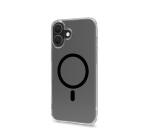 GELSKINMAG - Cover morbida trasparente in TPU, compatibile con la tecnologia Magsafe, anello magnetico color Nero per Apple iPhone 16 Plus [IPHONE 16 CASES]