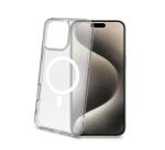 GELSKINMAG - Cover morbida trasparente in TPU, compatibile con la tecnologia Magsafe, anello magnetico color Bianco per Apple iPhone 16 Pro Max [IPHONE 16 CASES]
