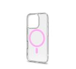 GELSKINMAG - Cover morbida trasparente in TPU, compatibile con la tecnologia Magsafe, anello magnetico color Rosa per Apple iPhone 16 Pro [IPHONE 16 CASES]