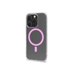 GELSKINMAG - Cover morbida trasparente in TPU, compatibile con la tecnologia Magsafe, anello magnetico color Rosa per Apple iPhone 16 Pro [IPHONE 16 CASES]