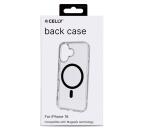 GELSKINMAG - Cover morbida trasparente in TPU, compatibile con la tecnologia Magsafe, anello magnetico color Nero per Apple iPhone 16 [IPHONE 16 CASES]