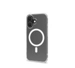GELSKINMAG - Cover morbida trasparente in TPU, compatibile con la tecnologia Magsafe, anello magnetico color Bianco per Apple iPhone 16 [IPHONE 16 CASES]