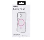 GELSKINMAG - Cover morbida trasparente in TPU, compatibile con la tecnologia Magsafe, anello magnetico color Rosa per Apple iPhone 16 [IPHONE 16 CASES]