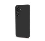 CROMO - Cover in morbido TPU con finitura soft touch colore nero compatibile con Samsung Galaxy S25+ 5G