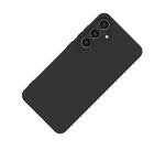CROMO - Cover in morbido TPU con finitura soft touch colore nero compatibile con Samsung Galaxy S25+ 5G