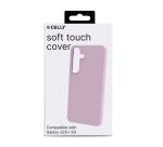 CROMO - Cover in morbido TPU con finitura soft touch colore rosa compatibile con Samsung Galaxy S25+ 5G