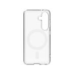 GELSKINMAG - Cover morbida trasparente in TPU, compatibile con la tecnologia Magsafe, anello magnetico color Bianco per Samsung Galaxy S25 5G/ Galaxy S25 5G Enterprise Edition