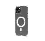 GELSKINMAG - Cover morbida trasparente in TPU, compatibile con la tecnologia Magsafe, anello magnetico color Bianco per Apple iPhone 14