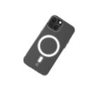 GELSKINMAG - Cover morbida trasparente in TPU, compatibile con la tecnologia Magsafe, anello magnetico color Bianco per Apple iPhone 14