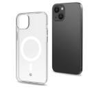 GELSKINMAG - Cover morbida trasparente in TPU, compatibile con la tecnologia Magsafe, anello magnetico color bianco per Apple iPhone 15 Plus [IPHONE 15 CASES]