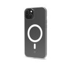 GELSKINMAG - Cover morbida trasparente in TPU, compatibile con la tecnologia Magsafe, anello magnetico color bianco per Apple iPhone 15 Plus [IPHONE 15 CASES]