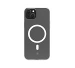 GELSKINMAG - Cover morbida trasparente in TPU, compatibile con la tecnologia Magsafe, anello magnetico color bianco per Apple iPhone 15 Plus [IPHONE 15 CASES]