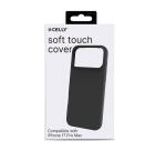 CROMO - Cover in morbido TPU con finitura soft touch colore nero compatibile con Apple iPhone 17 Pro Max [IPHONE 17 CASES]
