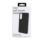 CROMO - Cover in morbido TPU con finitura soft touch colore nero compatibile con Samsung Galaxy S25 Edge