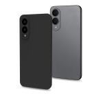 CROMO - Cover in morbido TPU con finitura soft touch colore nero compatibile con Samsung Galaxy S25 Edge
