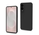 CROMO - Cover in morbido TPU con finitura soft touch colore nero compatibile con Samsung Galaxy S25 Edge