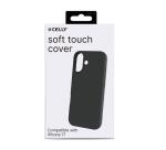 CROMO - Cover in morbido TPU con finitura soft touch colore nero compatibile con Apple iPhone 17 [IPHONE 17 CASES]